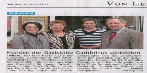 10.03.2012 Gäste des Gambrinus spendeten