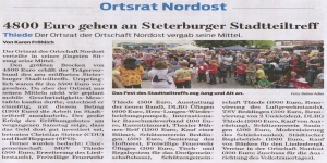 22.06.2013 Ortsrat Nordost - Zeitungsartikel